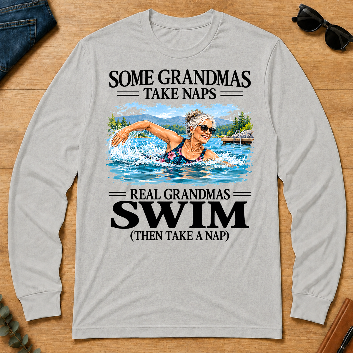 Real Grandmas Swim - ash - LST2D-Ash