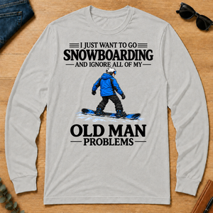 I Just Want To Go Snowboarding Vintage - ash - LST2D-Ash