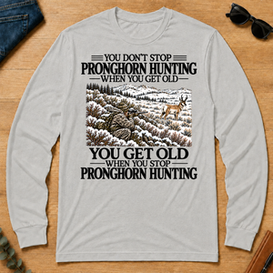 Don't Stop Pronghorn Hunting Snow - ash - LST2D-Ash