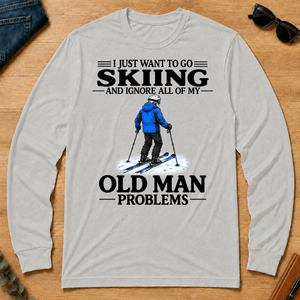 I Just Want To Go Skiing Vintage - ash - LST2D-Ash