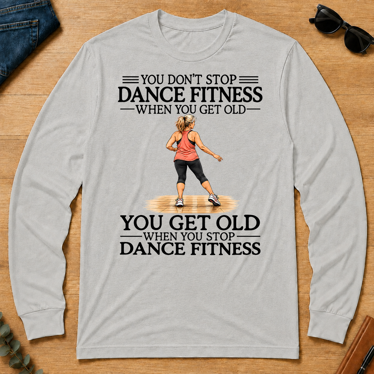 Don't Stop Dance Fitness Woman - ash - LST2D-Ash
