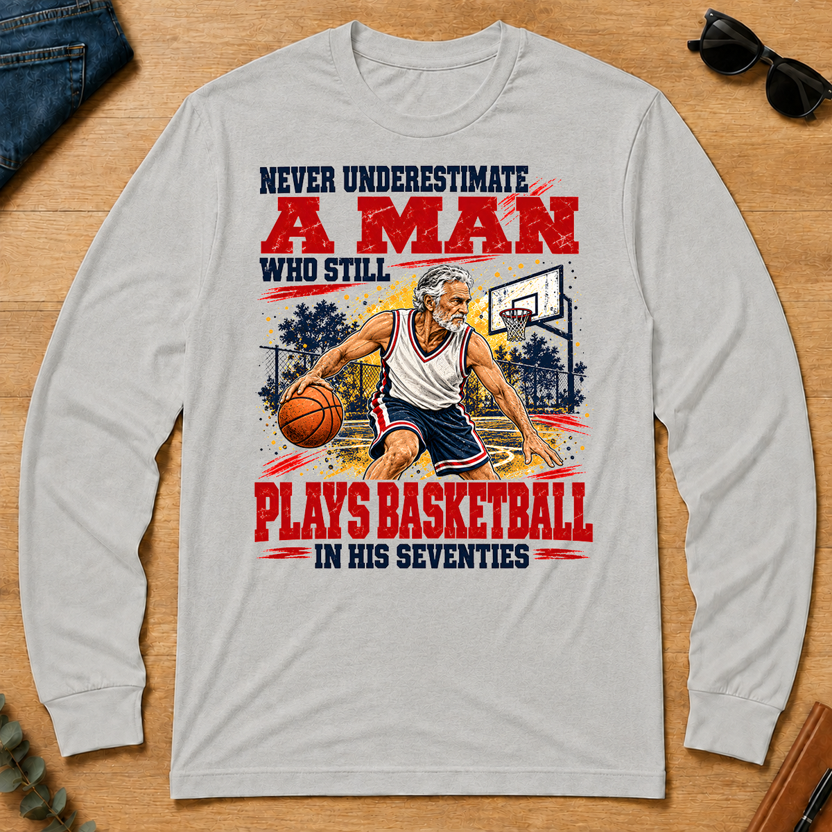 A Man Still Plays Basketball In His 70s - ash - LST2D-Ash