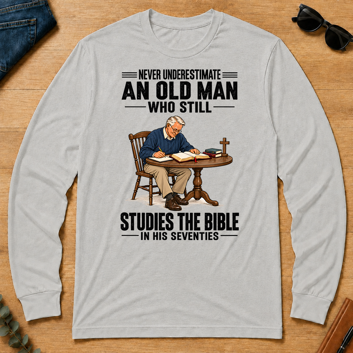 An Old Man Still Studies The Bible In His 70s - ash - LST2D-Ash