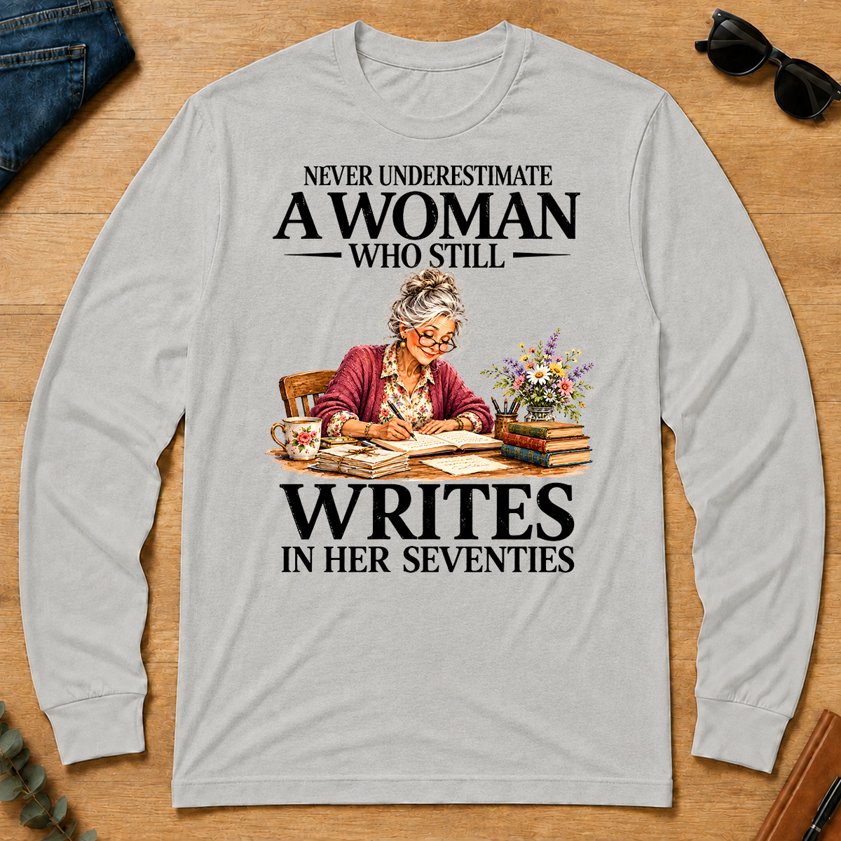 Funny A Woman Still Writes In Her Seventies - ash - LST2D-Ash