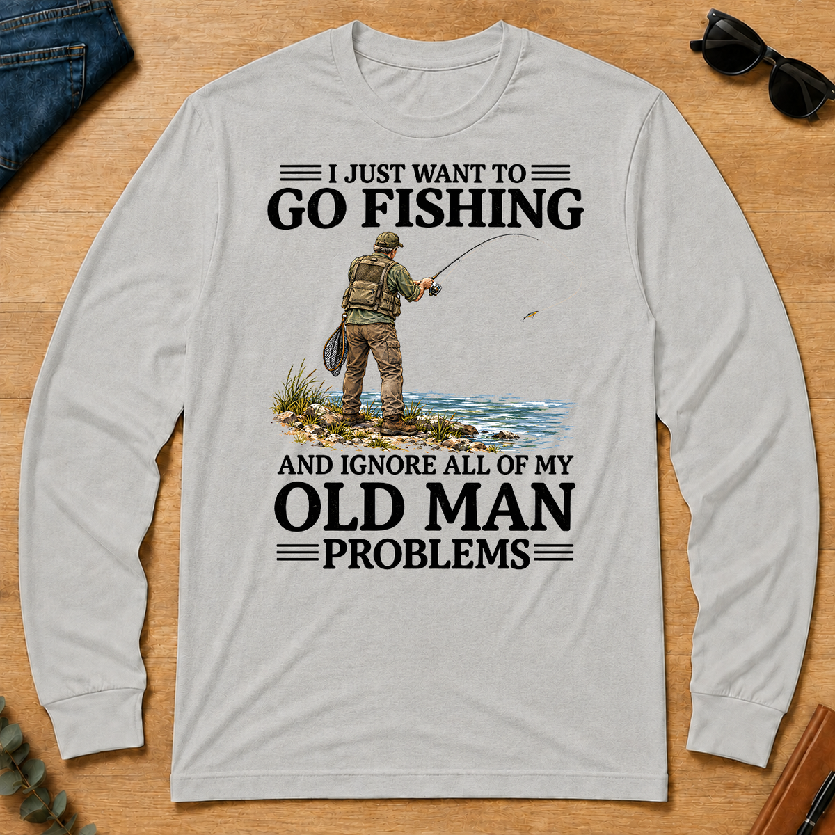 I Just Want To Go Fishing - ash - LST2D-Ash