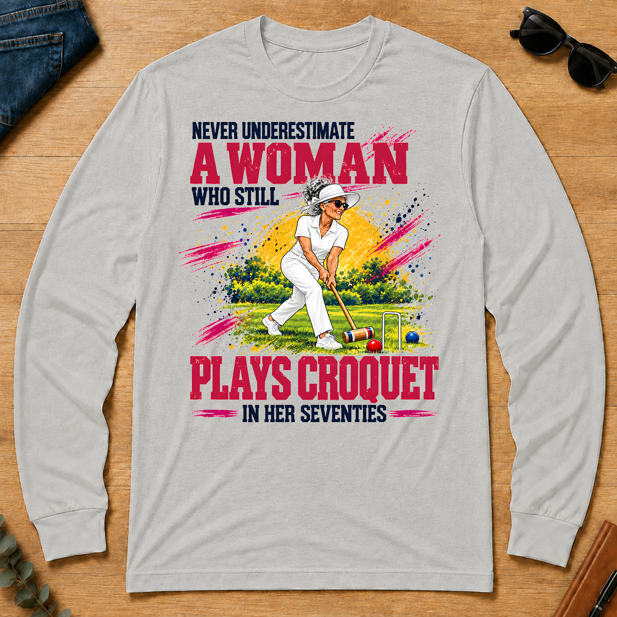 A Woman Still Plays Croquet In Her 70s - ash - LST2D-Ash