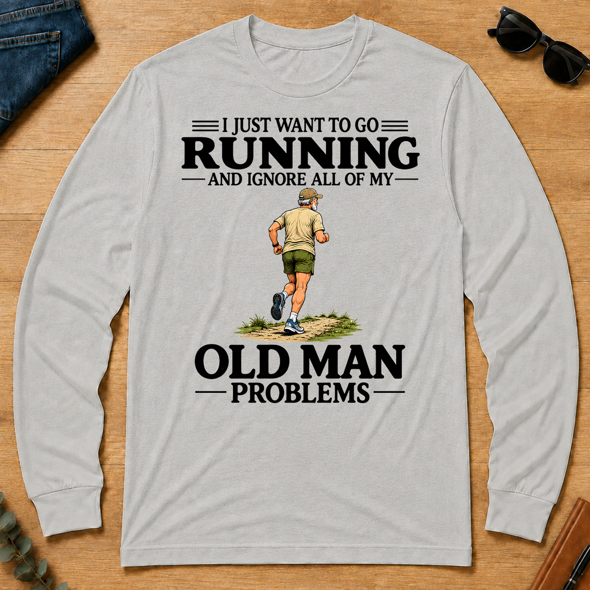 I Just Want To Go Running Vintage - ash - LST2D-Ash