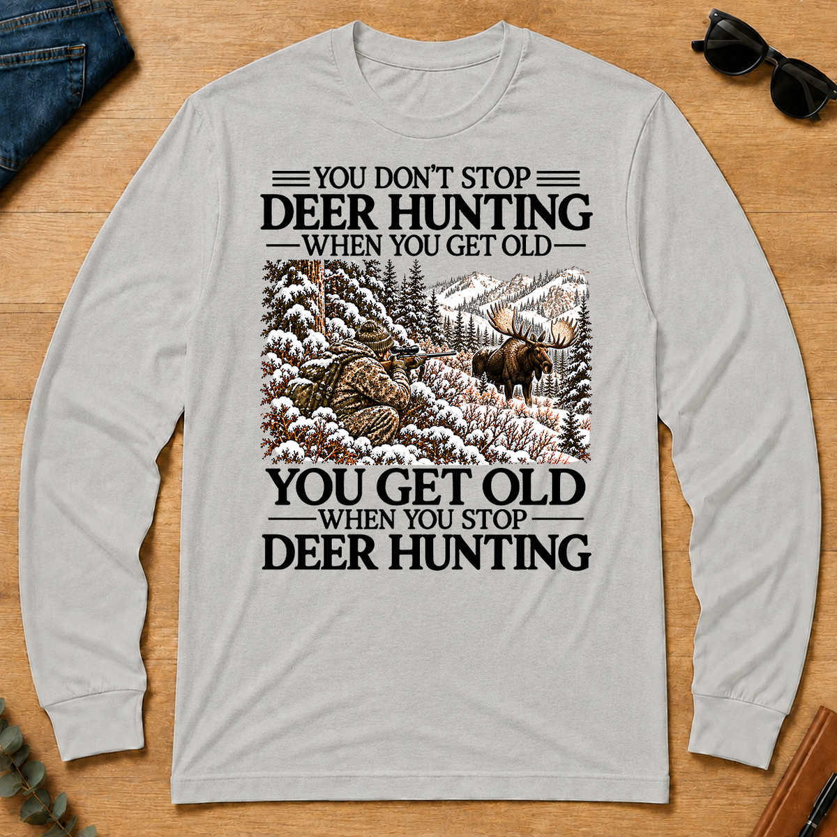 Don't Stop Moose Hunting Snow - ash - LST2D-Ash