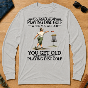 Don't Stop Playing Disc Golf - ash - LST2D-Ash