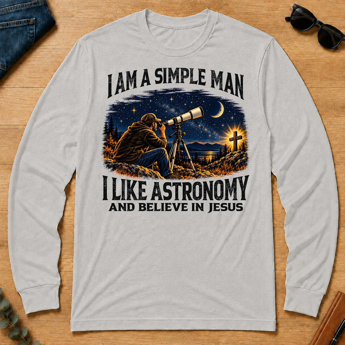 I Am Simple Man I Like Astronomy - ash - LST2D-Ash