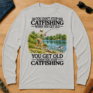 Don't Stop Cat Fishing Vintage - ash - LST2D-Ash