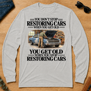 Don't Stop Restoring Cars Vintage Art - ash - LST2D-Ash