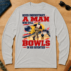 A Man Still Bowls In His 70s - ash - LST2D-Ash