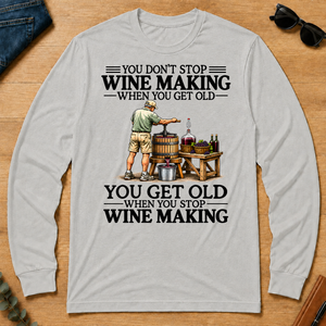 Don't Stop Wine Making Vintage Art - ash - LST2D-Ash