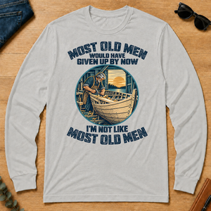 Building Boat I'm Not Like Most Old Men - ash - LST2D-Ash