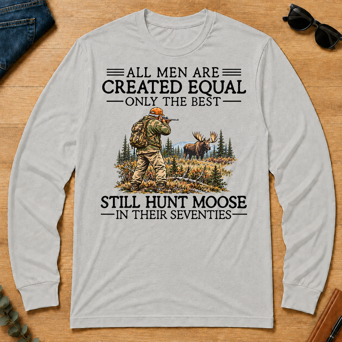All Men Are Created Equal Moose Hunting 70s - ash - LST2D-Ash
