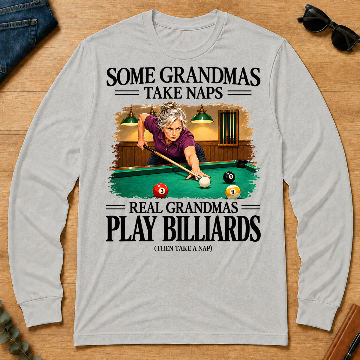 Real Grandmas Play Billards - ash - LST2D-Ash