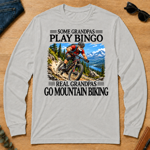 Some Grandpas Play Bingo Real Grandpas Go Mountain Biking - ash - LST2D-Ash