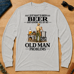 I Just Want To Brew Beer Vintage - ash - LST2D-Ash