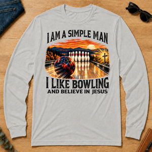 I Am Simple Man I Like Bowling - ash - LST2D-Ash
