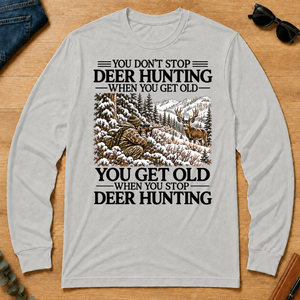 Don't Stop Mule Deer Hunting Snow - ash - LST2D-Ash