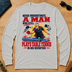 A Man Still Plays Table Tennis In His 70s - ash - LST2D-Ash