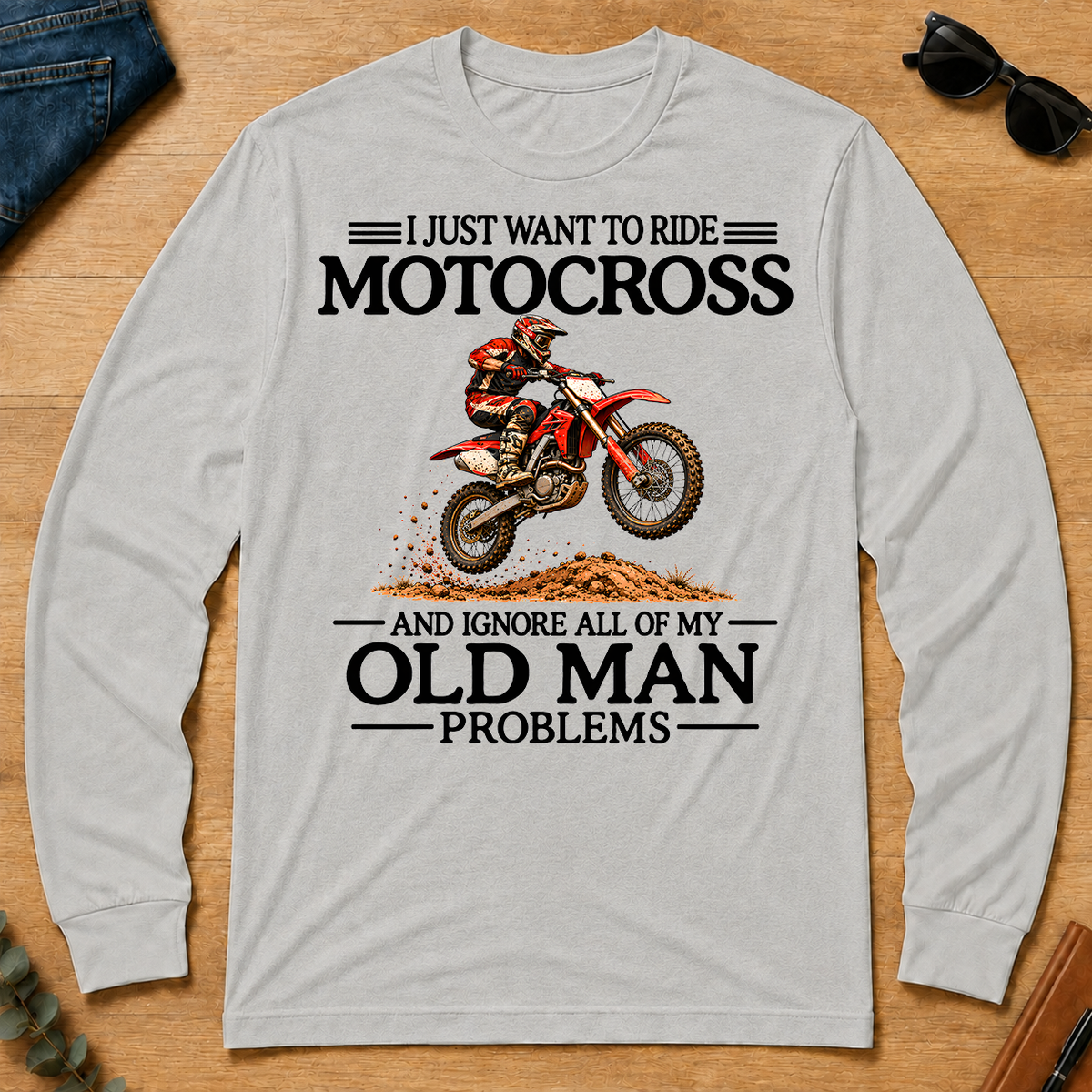 I Just Want To Motocross - ash - LST2D-Ash