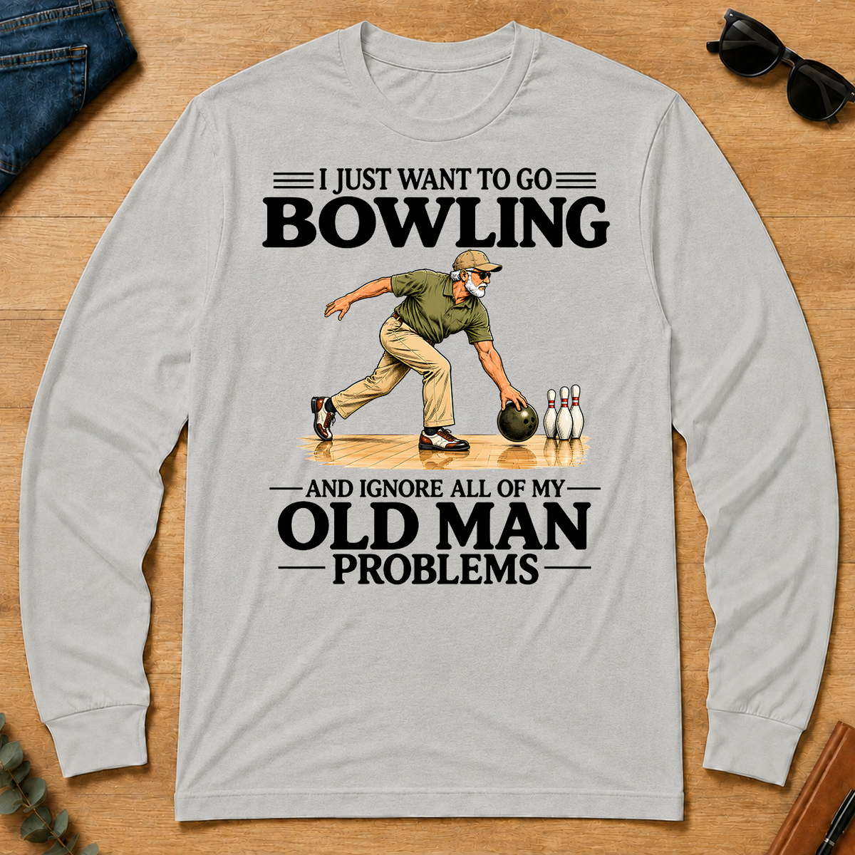 I Just Want To Go Bowling - ash - LST2D-Ash