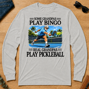 Some Grandpas Play Bingo Real Grandpas Play Pickleball - ash - LST2D-Ash