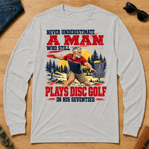 A Man Still Plays Disc Golf In His 70s - ash - LST2D-Ash