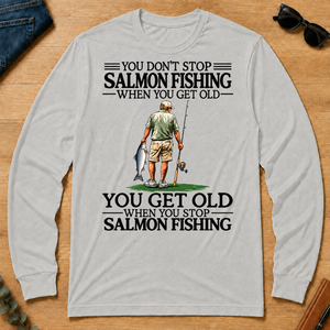 Don't Stop Salmon Fishing Vintage - ash - LST2D-Ash