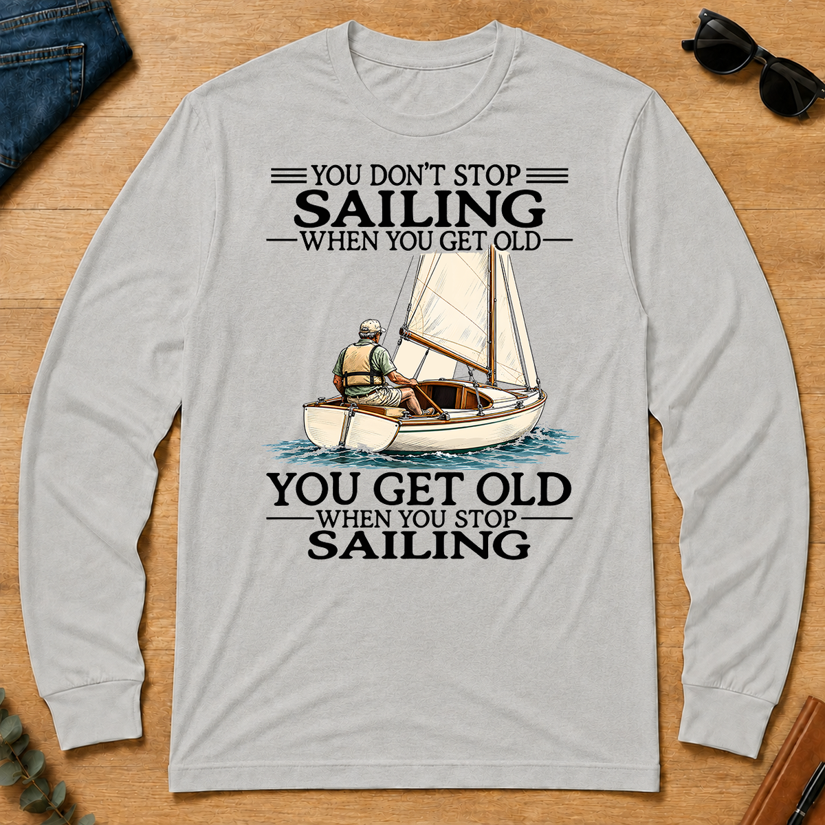Don't Stop Sailing Vintage Ar - ash - LST2D-Ash