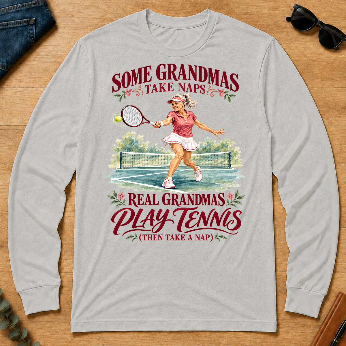 Real Grandmas Play Tennis - ash - LST2D-Ash