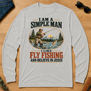 I Like Fly Fishing And Believe In Jesus - ash - LST2D-Ash