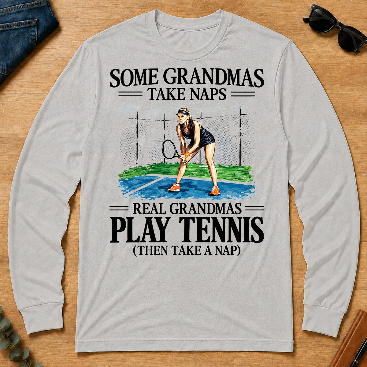 1 Real Grandmas Play Tennis - ash - LST2D-Ash