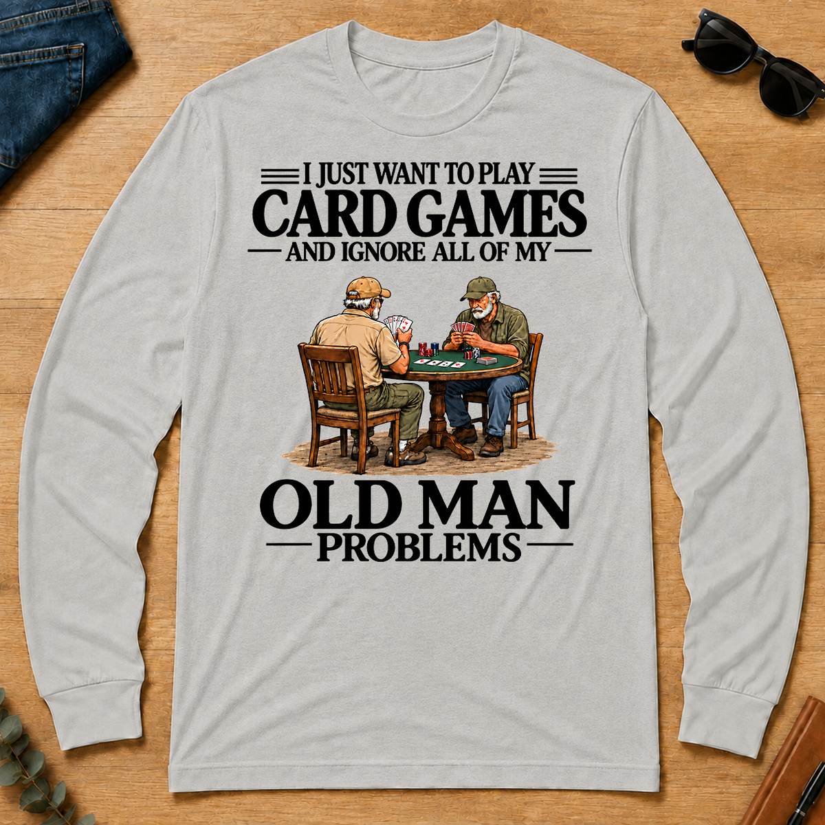 I Just Want To Play Card Games - ash - LST2D-Ash
