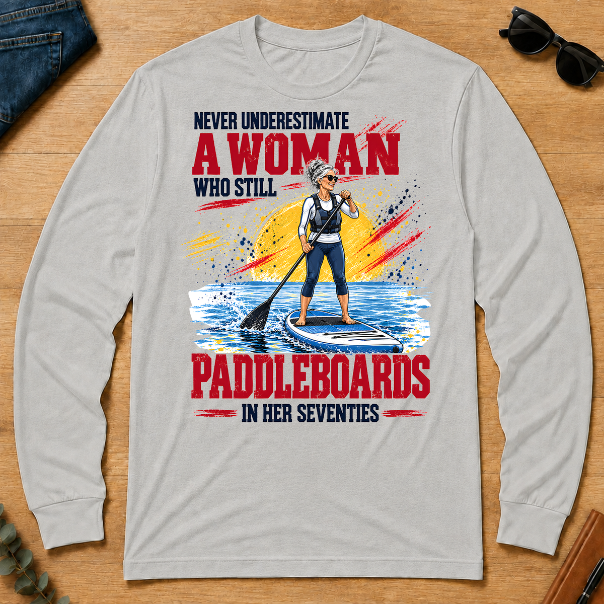 A Woman Still Paddleboards In Her 70s - ash - LST2D-Ash