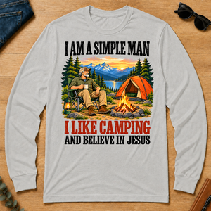 I Like Camping & Believe In Jesus - ash - LST2D-Ash