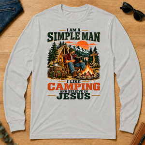 I Like Camping And Believe In Jesus - ash - LST2D-Ash