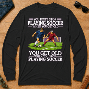 Old Man Don't Stop Soccer - black - LST2D-Black