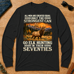 Elk Hunting Strongest Man In Seventies - black - LST2D-Black