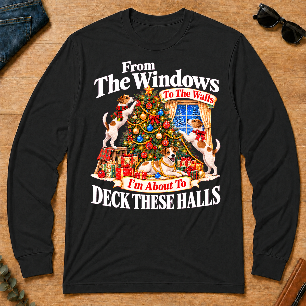 From the Windows to the Walls Jack Russell Terrier - black - LST2D-Black