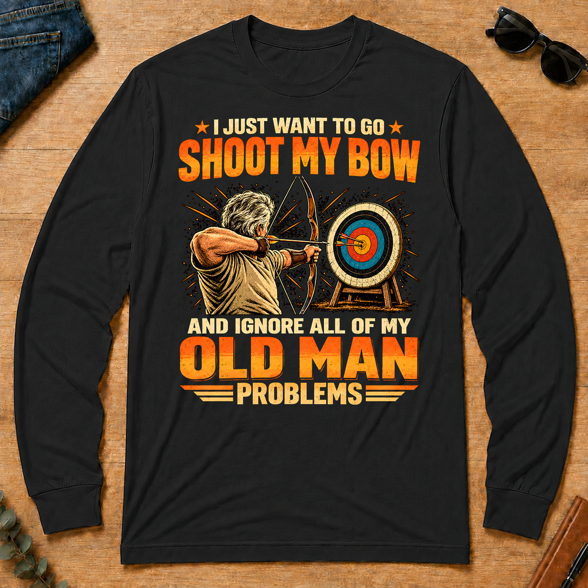 I Just Want To Go Shoot My Bow - black - LST2D-Black