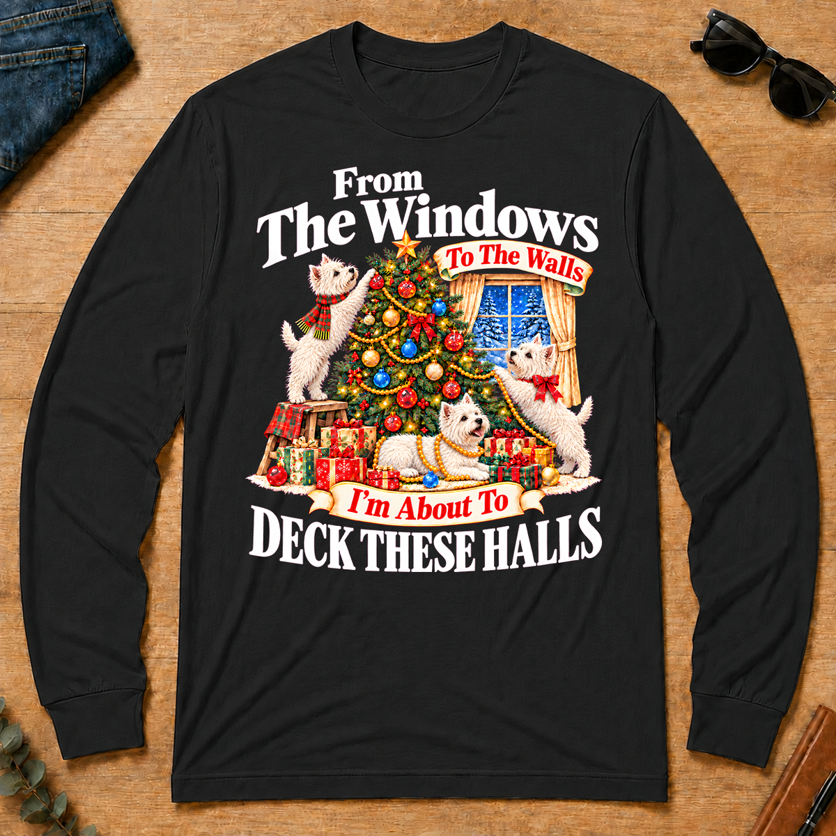 From the Windows to the Walls West Highland White Terrier - black - LST2D-Black