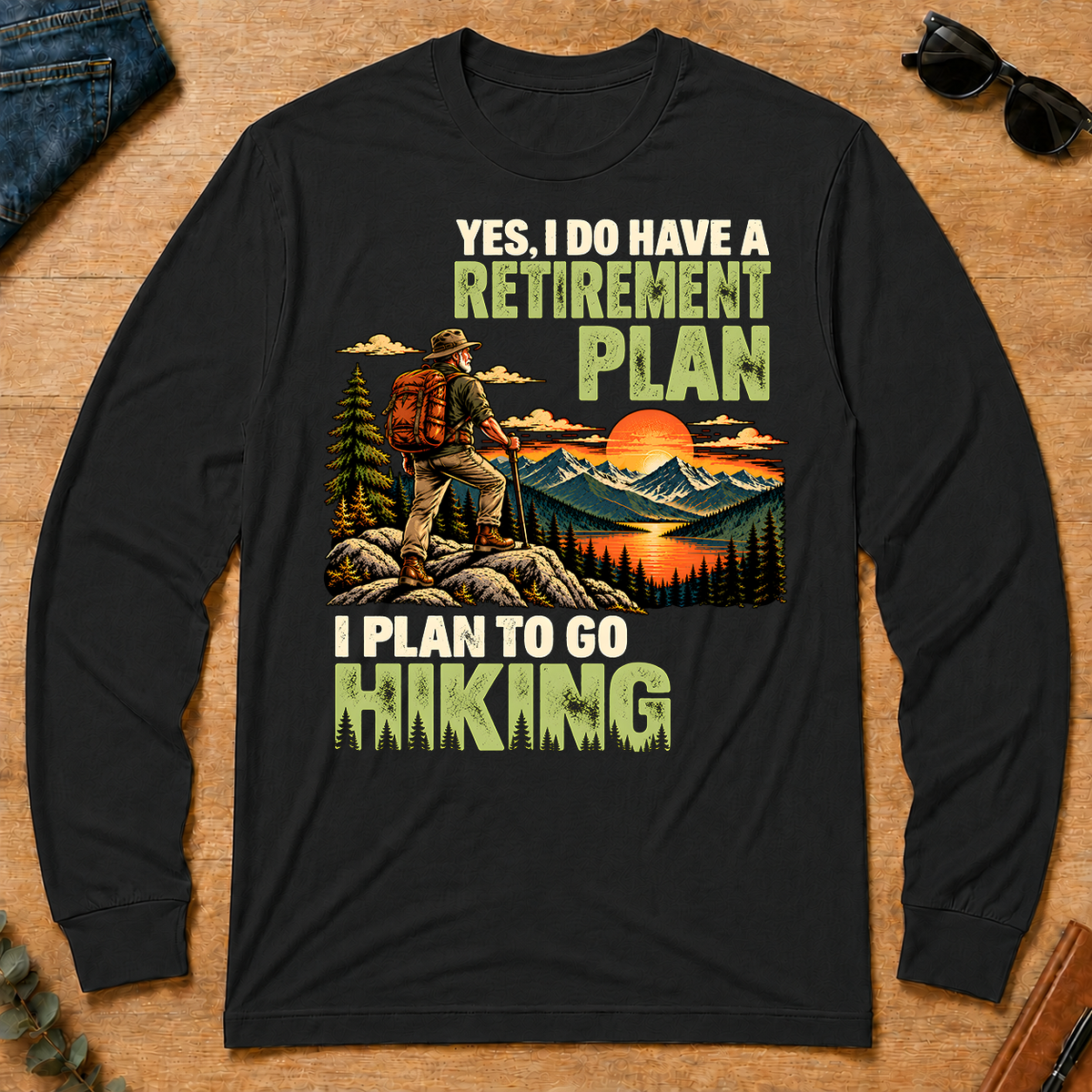 I Plan To Go Hiking - black - LST2D-Black