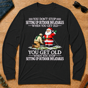 Old Man Don't Stop Setting Up Outfoor Inflatables - black - LST2D-Black