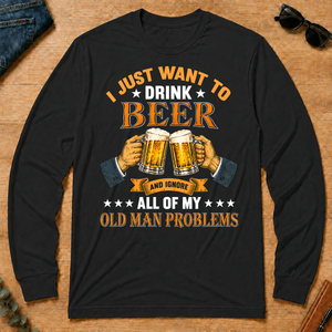 Vintage I Just Want To Drink Beer - black - LST2D-Black