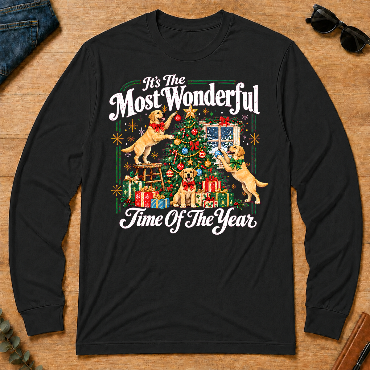 Wonderful Christmas Labrador Retriever - black - LST2D-Black
