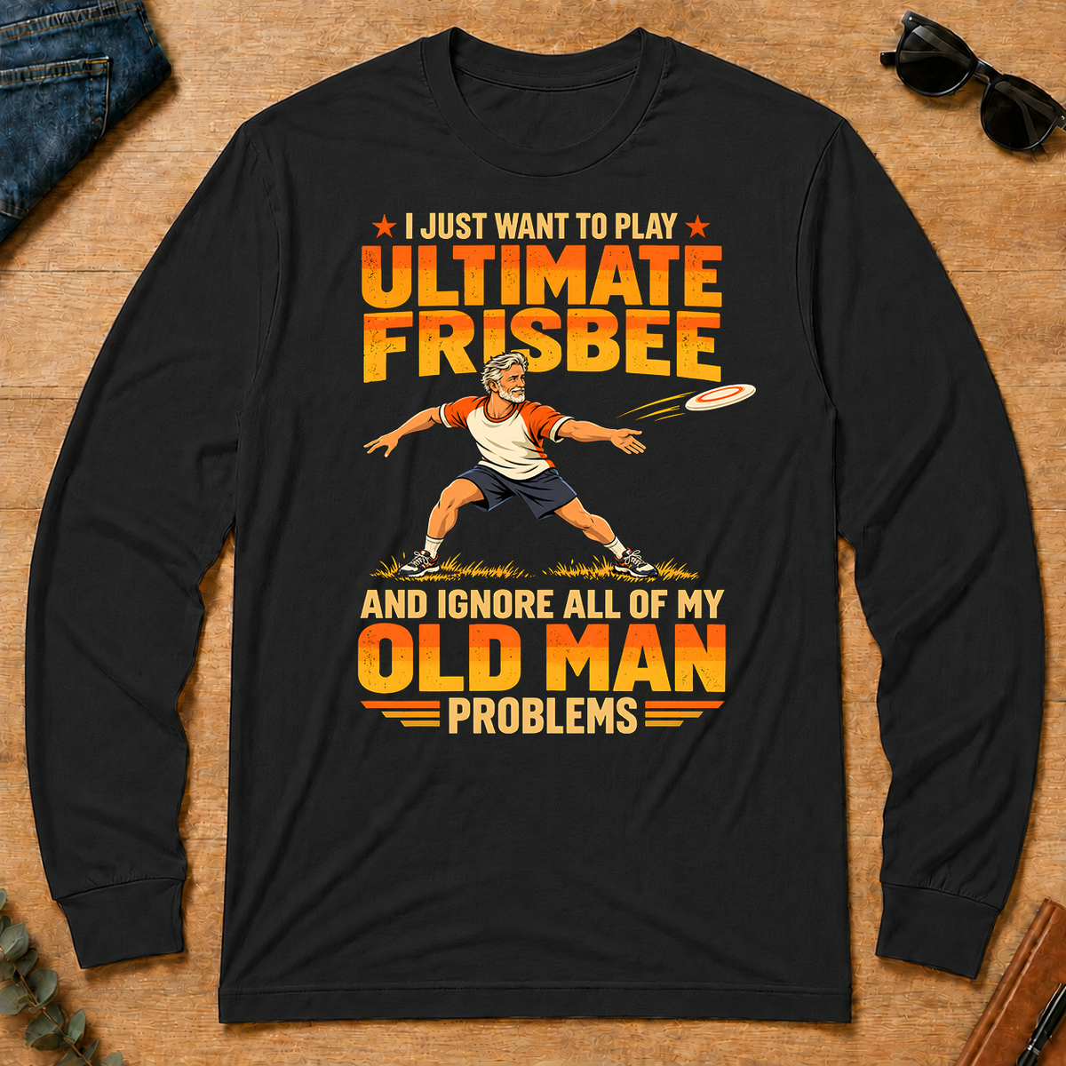 I Just Want To Play Ultimate Frisbee - black - LST2D-Black