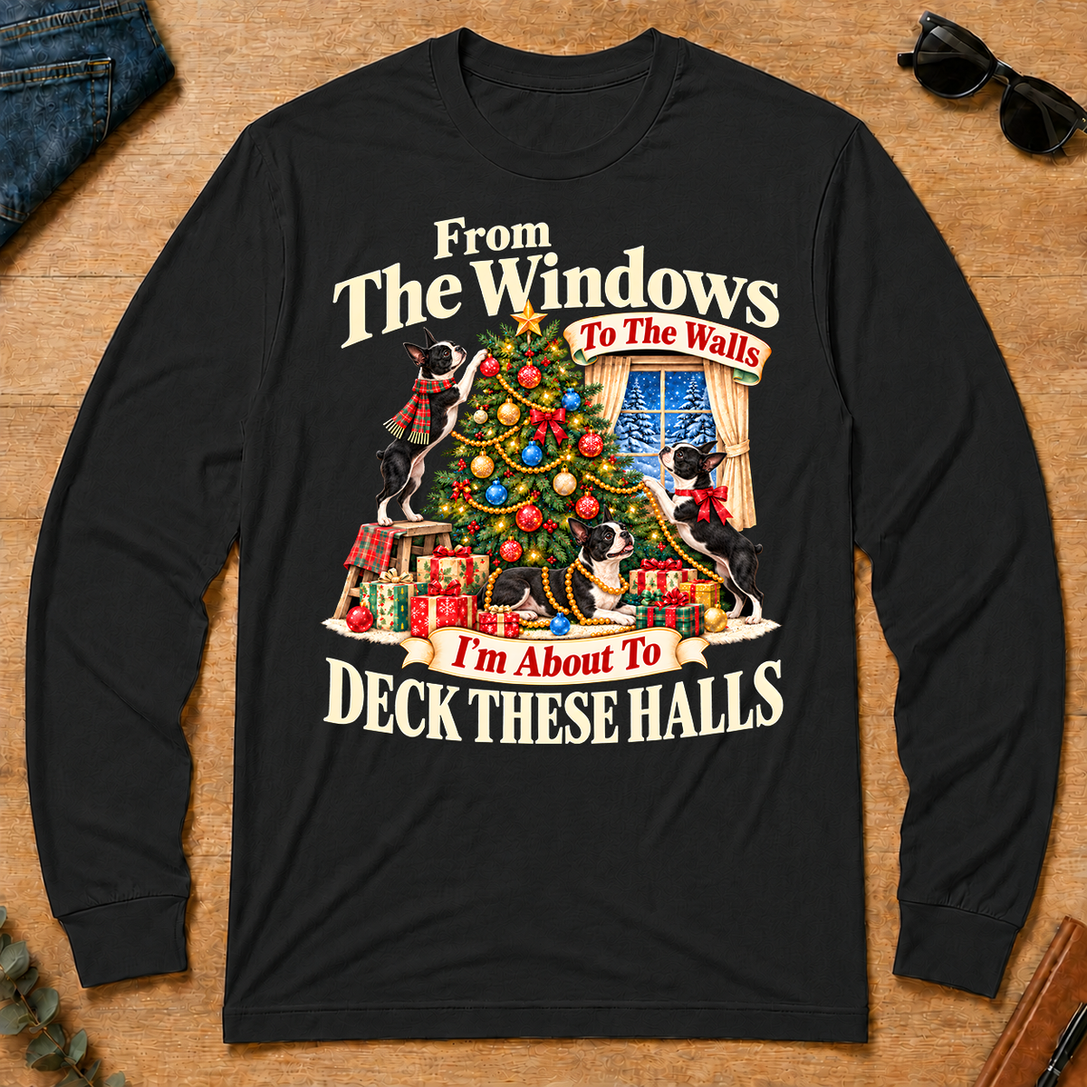 From the Windows to the Walls Boston Terrier - black - LST2D-Black
